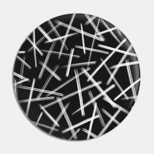 Monochrome Brush Strokes Pattern Pin