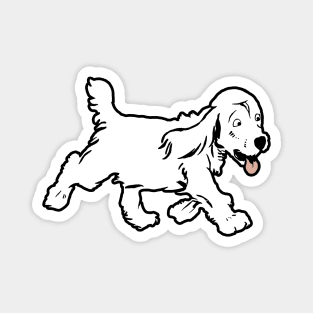 Cute White Dog Magnet