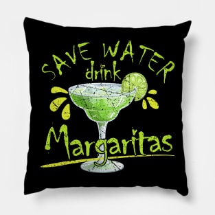 Save Water Drink Margaritas Alcohol Drinking Pillow