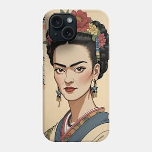 Frida's Oriental Radiance: Eastern-Style Portrait Phone Case