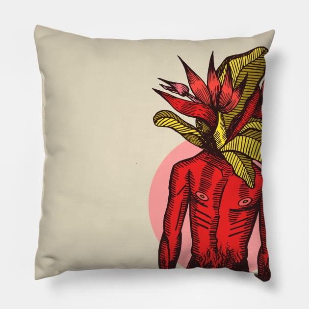 Man in metamorphosis Pillow by Super South Studios