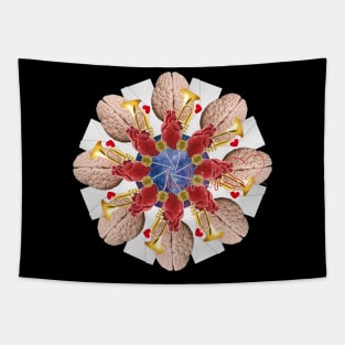 Weird love mandala Tapestry