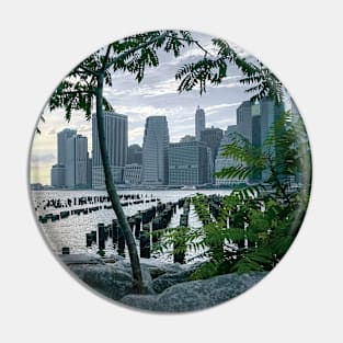 Manhattan Skyline New York City Pin