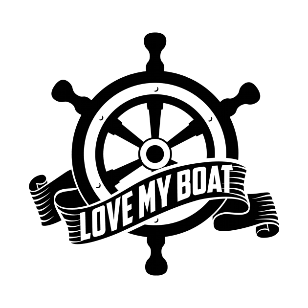 Motorboat Sailboat I love my boat by HBfunshirts