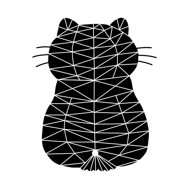 Cat sits upright, Cat Geometric for Light by ijoyly