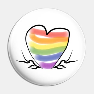 Planted heart Pin