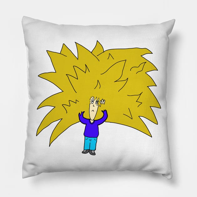 funny hairstyle Pillow by FromBerlinGift