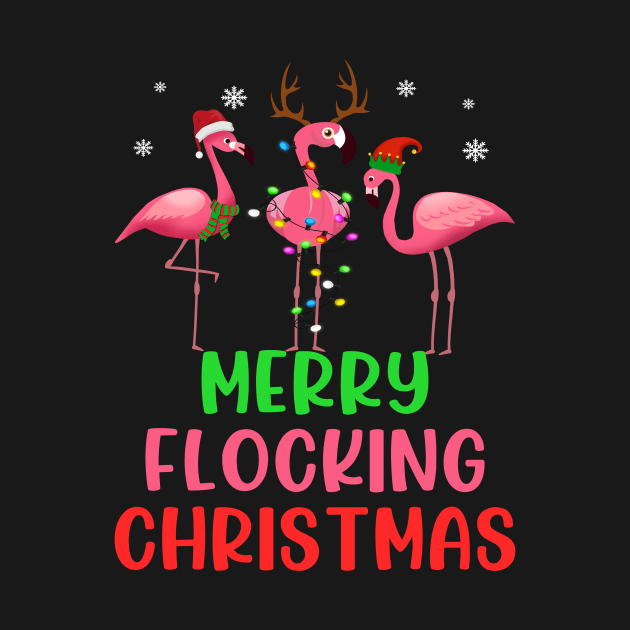 flamingo merry christmas by Bagshaw Gravity