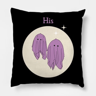 His, Matching ghost couple style 4 Pillow