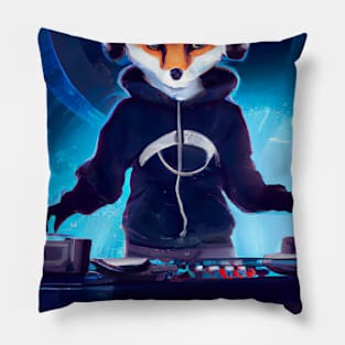 Fox at the DJ booth Pillow