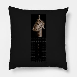 Ife Bronze Head • 2024 Year-at-a-glance Calendar Pillow