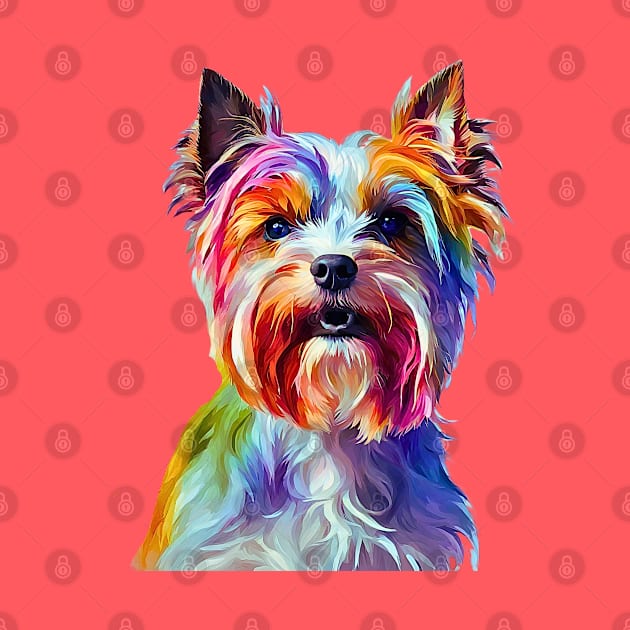 Pop-Art Biewer Terrier Impressionism by Doodle and Things
