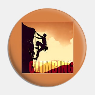 Rock Climbing Silhouette Pin