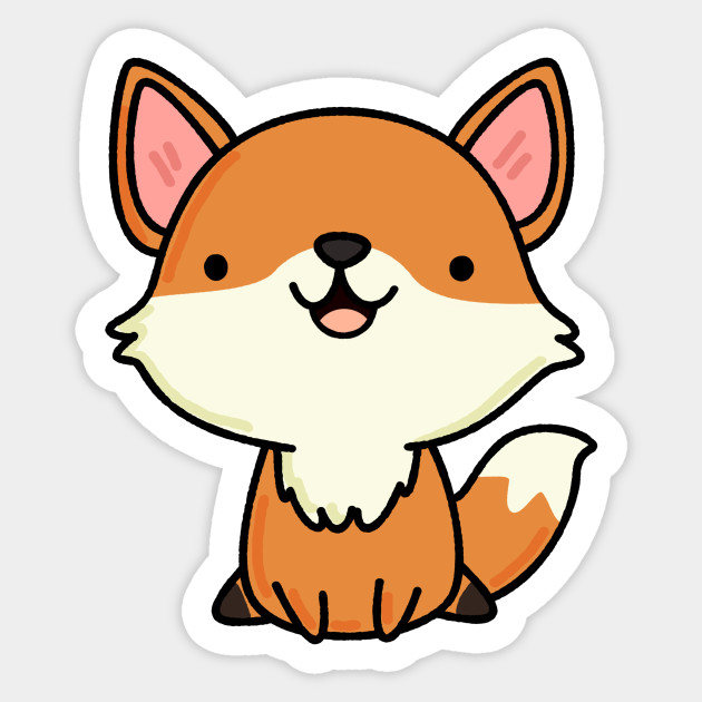 Kawaii Fox Kawaii Fox Sticker Teepublic