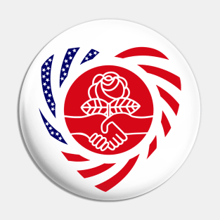 Democratic Socialist Murican Patriot Flag Series (Heart) Pin