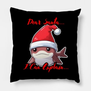 Dear Santa I Can Explain Whale Pillow