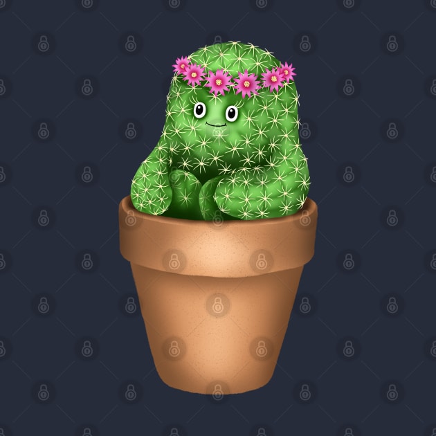 Cute Cactus (Pink Background) by illucalliart