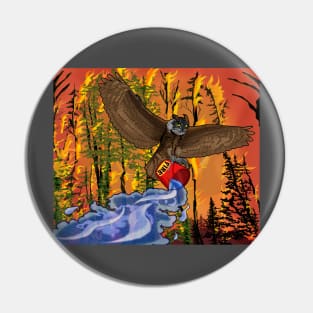 fire fighting owl Pin