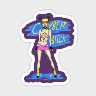 Cyber Bitch  black violet edition Magnet