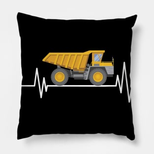 Dump Truck Driver  heartbeat Birthday dumptruck lover Pillow