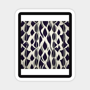 black and white abstract pattern Magnet