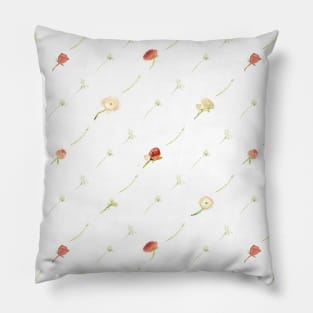 WC Diagonal floral - red & pinks Pillow