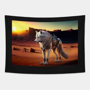 Sonja The Armored Wolf Tapestry