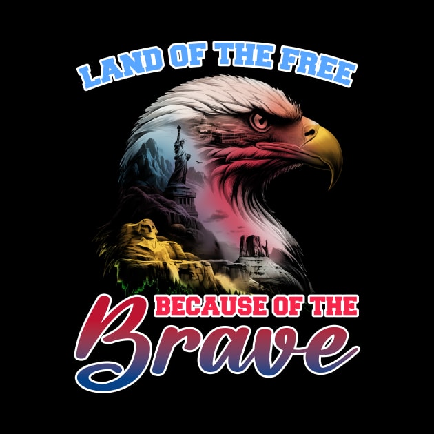 Land of the Free 4th of July Gift For Men Women by Patch Things All