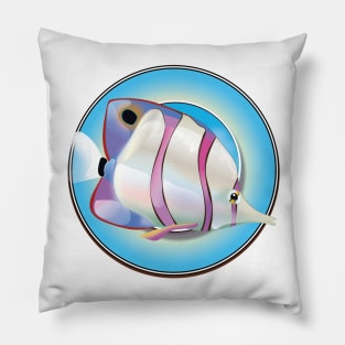 Angel fish cartoon logo Pillow