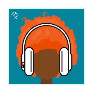 Red Head Wearing Headphones T-Shirt