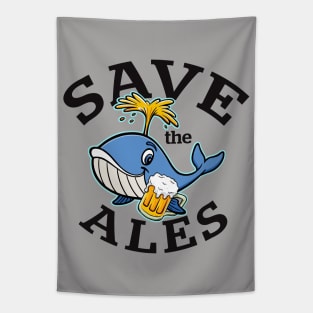 Save The Ales Drinking Whale Tapestry