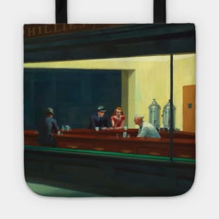 Nighthawks, Edward Hopper, Night Owl, Classic Painting Tote