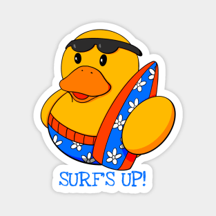 Surfer Rubber Duck Magnet