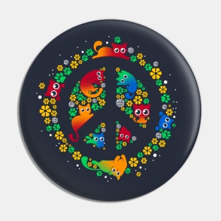 Peace & Cats Pin