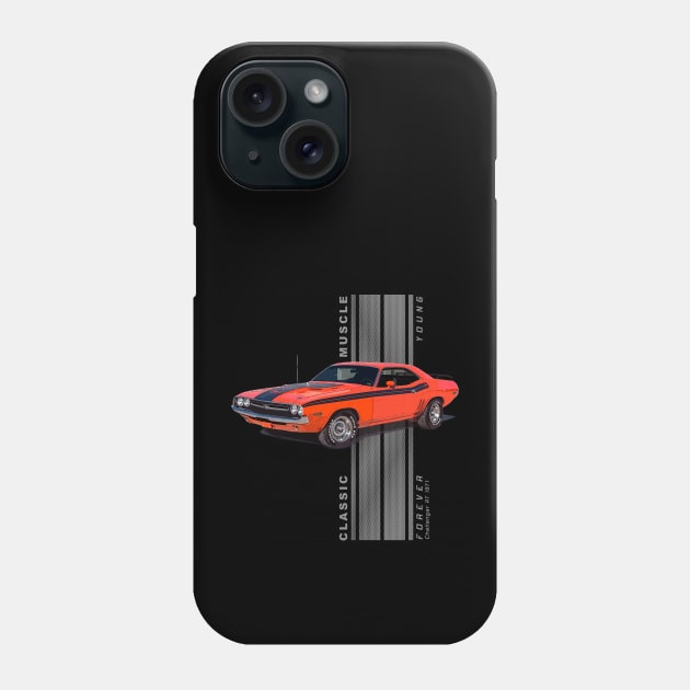 Challenger RT Classic American Muscle Cars Vintage Phone Case by Jose Luiz Filho