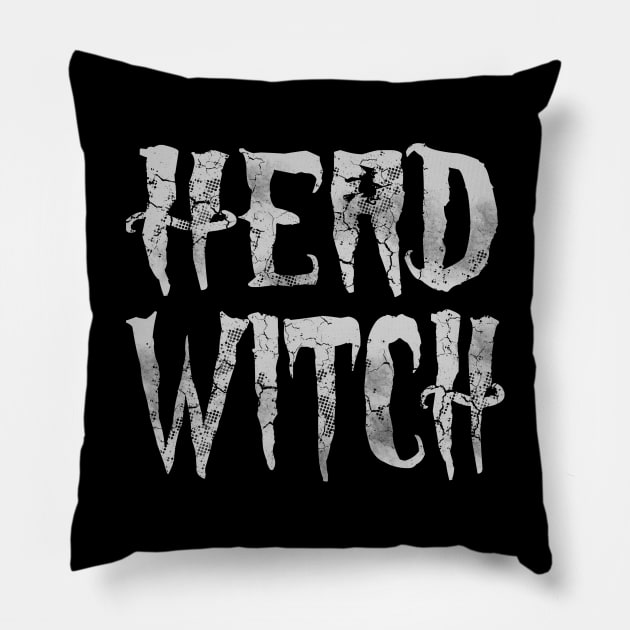 Head Witch Halloween Funny Adult Humor Pillow by E