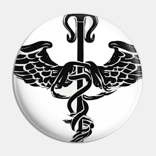 Caduceus Black Shadow Silhouette Anime Style Collection No. 196 Pin