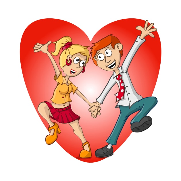 The valentine dance by a man and woman by Stefs-Red-Shop