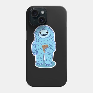 Yeti drinking coffee Phone Case