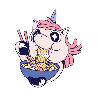 Kawaii Ramen Cute Anime Funny Unicorn Japanese Noodles Soup T-Shirt