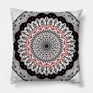 Spooky Halloween mandala Pillow