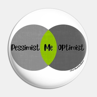 Venn Diagram Me Pessimist vs. Optimist Pin