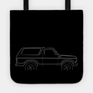 1979 Ford Bronco - profile stencil, white Tote