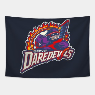 Defunct Denver Daredevils Roller Hockey Tapestry