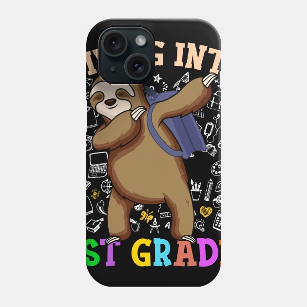 Diving Into 1st Shirts Dabbing Sloth Students Back To School Gifts Phone Case by hardyhtud