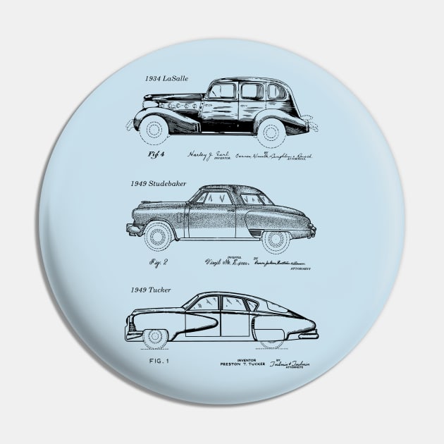 La Salle, Studebaker, Tucker Classic Cars Patents Pin by MadebyDesign