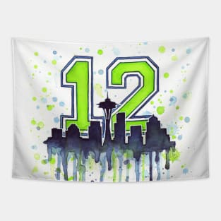 Seahawks 12th Man Art Tapestry