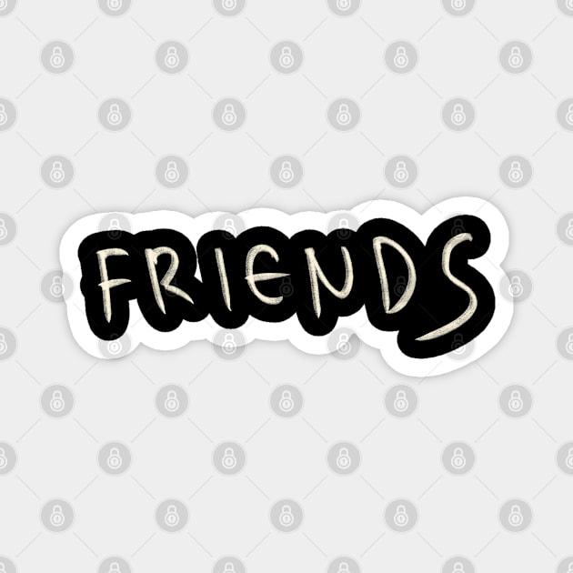 Hand Drawn Friends Magnet by Saestu Mbathi