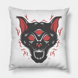 Blackcat angry Pillow