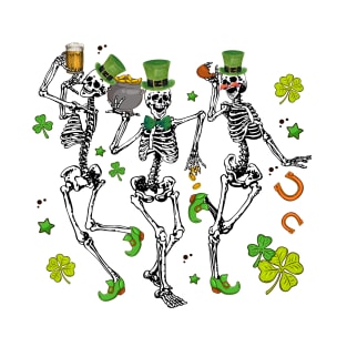 St. Patrick's Day Happy Skeleton T-Shirt